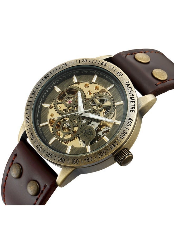 Shenhua Watches for Men Watch Leather Strap Luxury Luminous Water Resistant Automatic Mechanical Wristwatch - Image 2